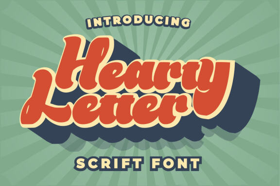 Hearty Letter Retro FREE Font