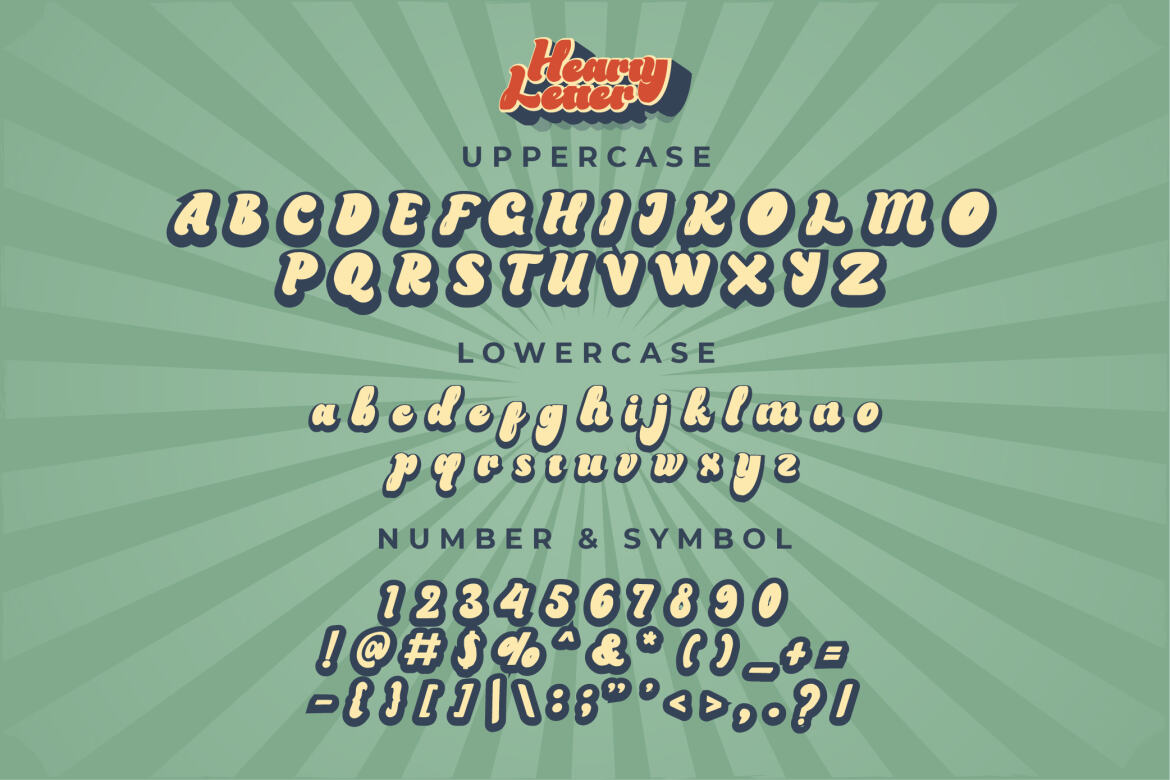 Hearty Letter Retro FREE Font - view 7