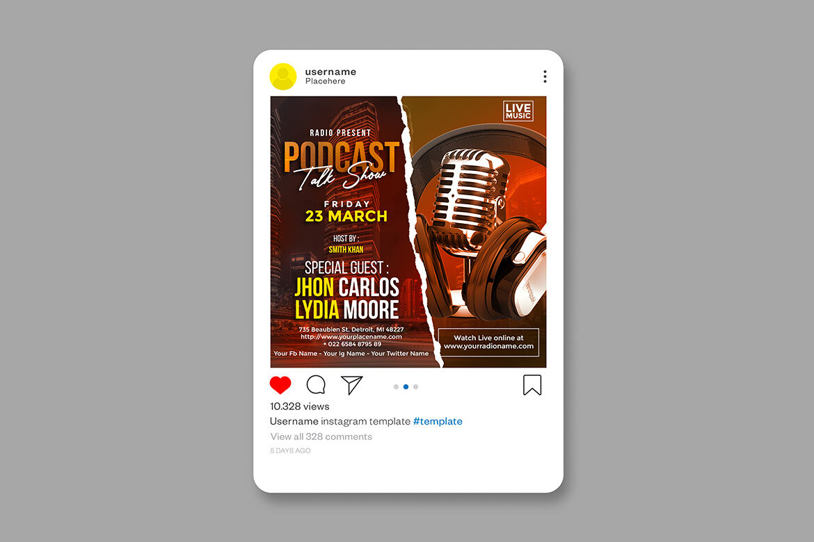 Talk Show - Podcast FREE Flyer - view 3