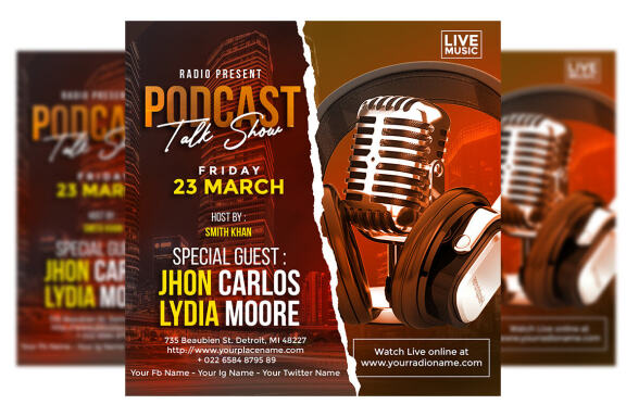 Talk Show - Podcast FREE Flyer