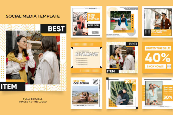 FREE Instagram and Facebook social media template