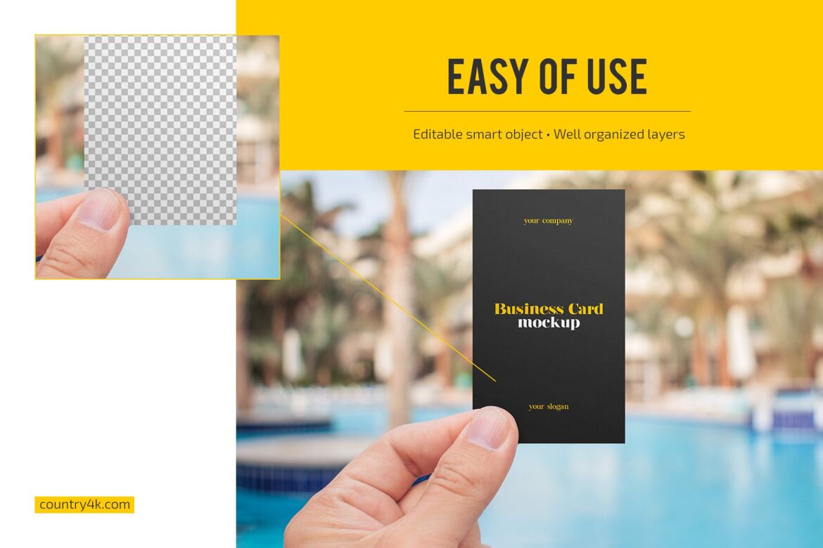 Hand Holding Business Card FREE Mockup alternate