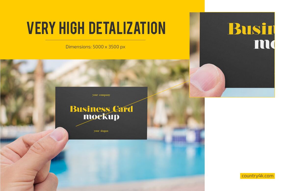 Hand Holding Business Card FREE Mockup alt