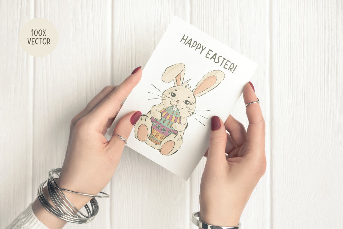 Free Vector Illustration #1 - Easter Bunny alt