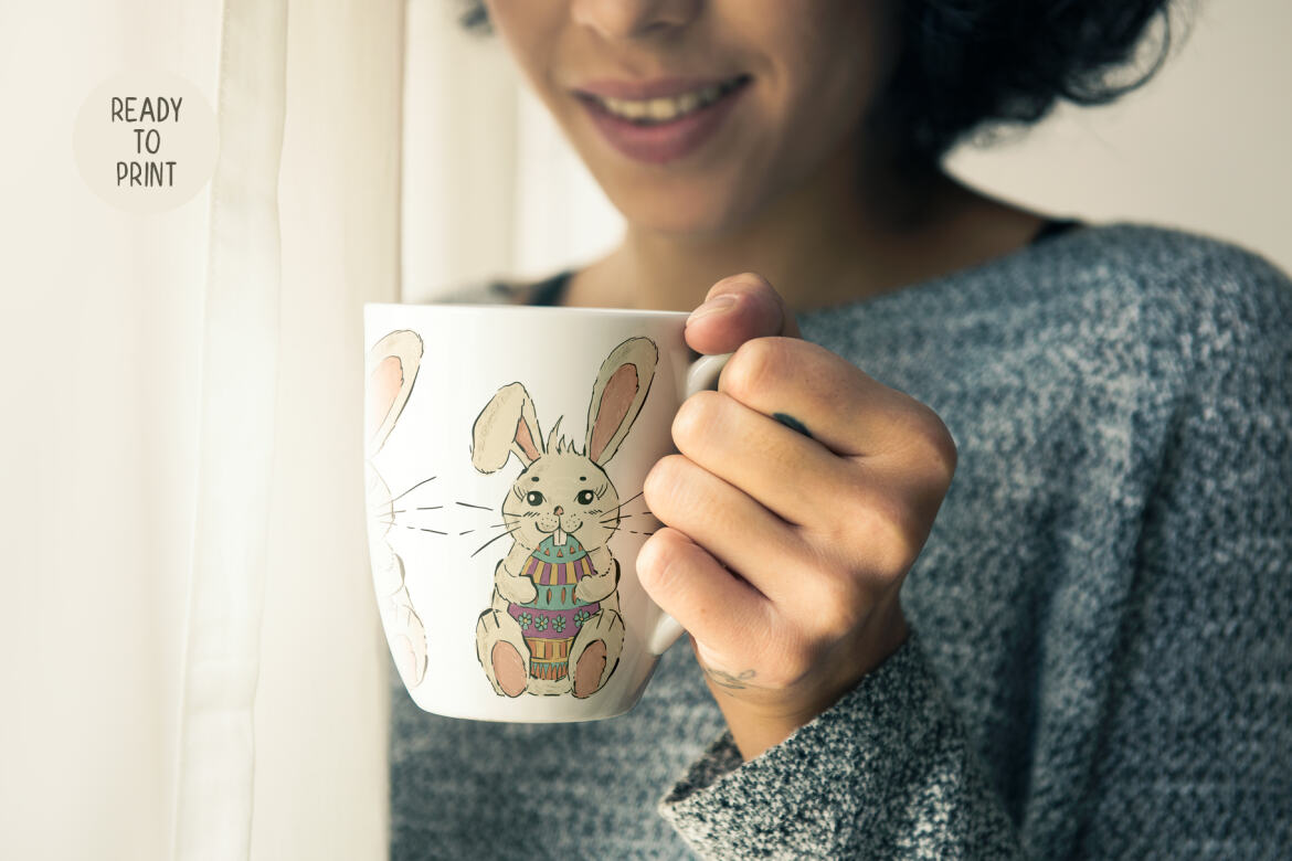 Free Vector Illustration #1 - Easter Bunny - view 3