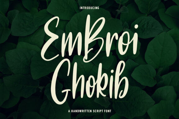 Embroi Ghokib Handwritten FREE Font