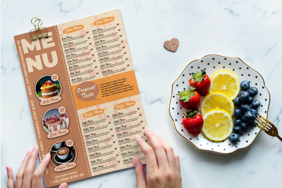 Cake or Restaurant Menu FREE Template