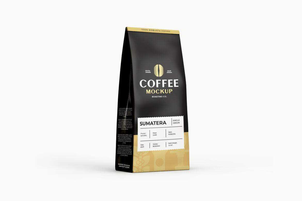 Coffee Package - FREE Mockup - view 3