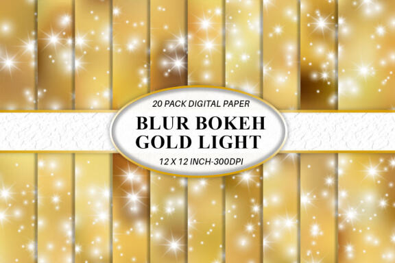 Golden Bokeh with Star Sparkle - Free Backgrounds