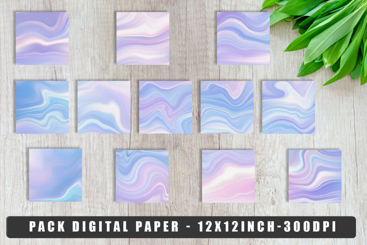 Unicorn Color Wave - FREE Digital Papers - view 5
