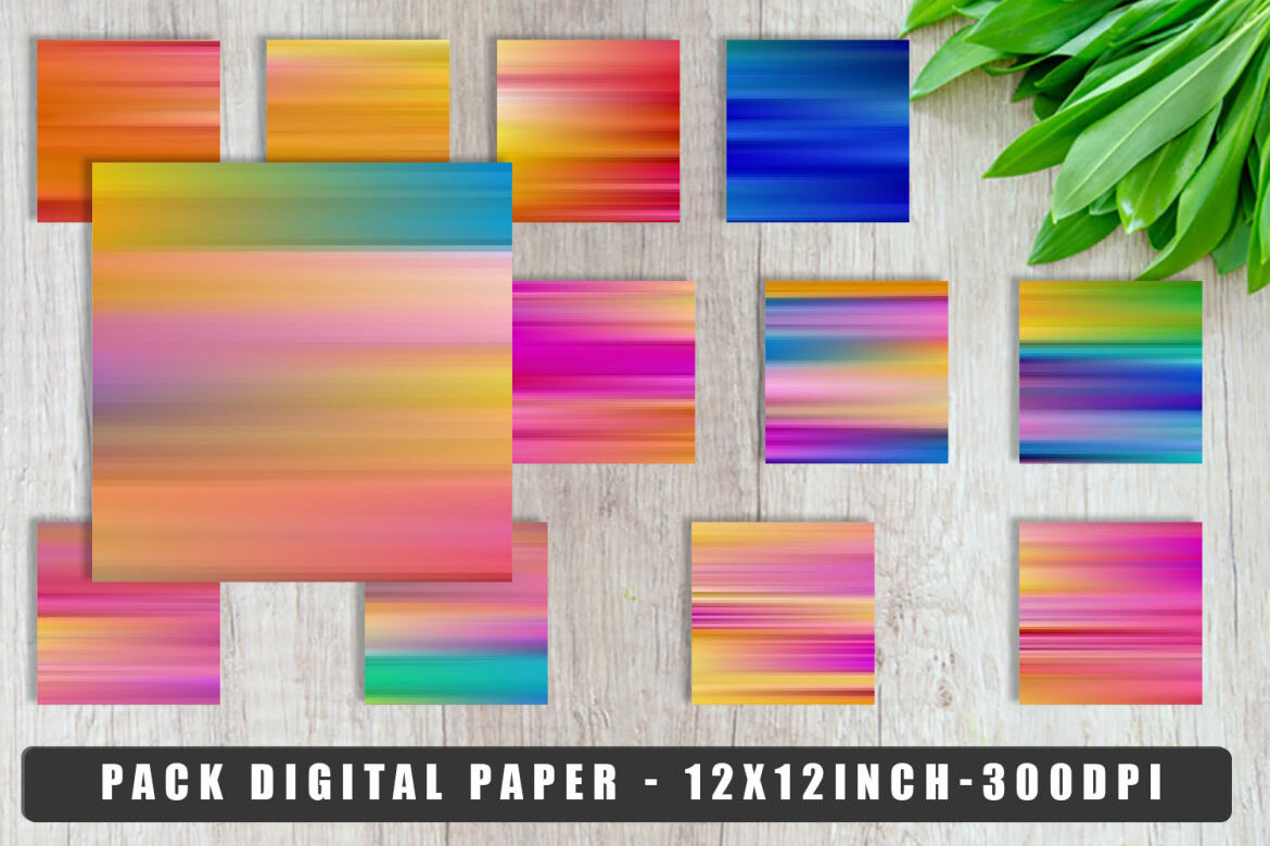 Stripes Blur & Colorful - FREE Digital Papers - view 4