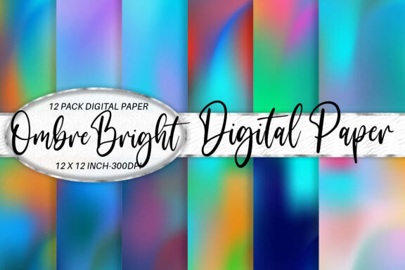 Wave Gradient Bright Color - FREE Digital Papers