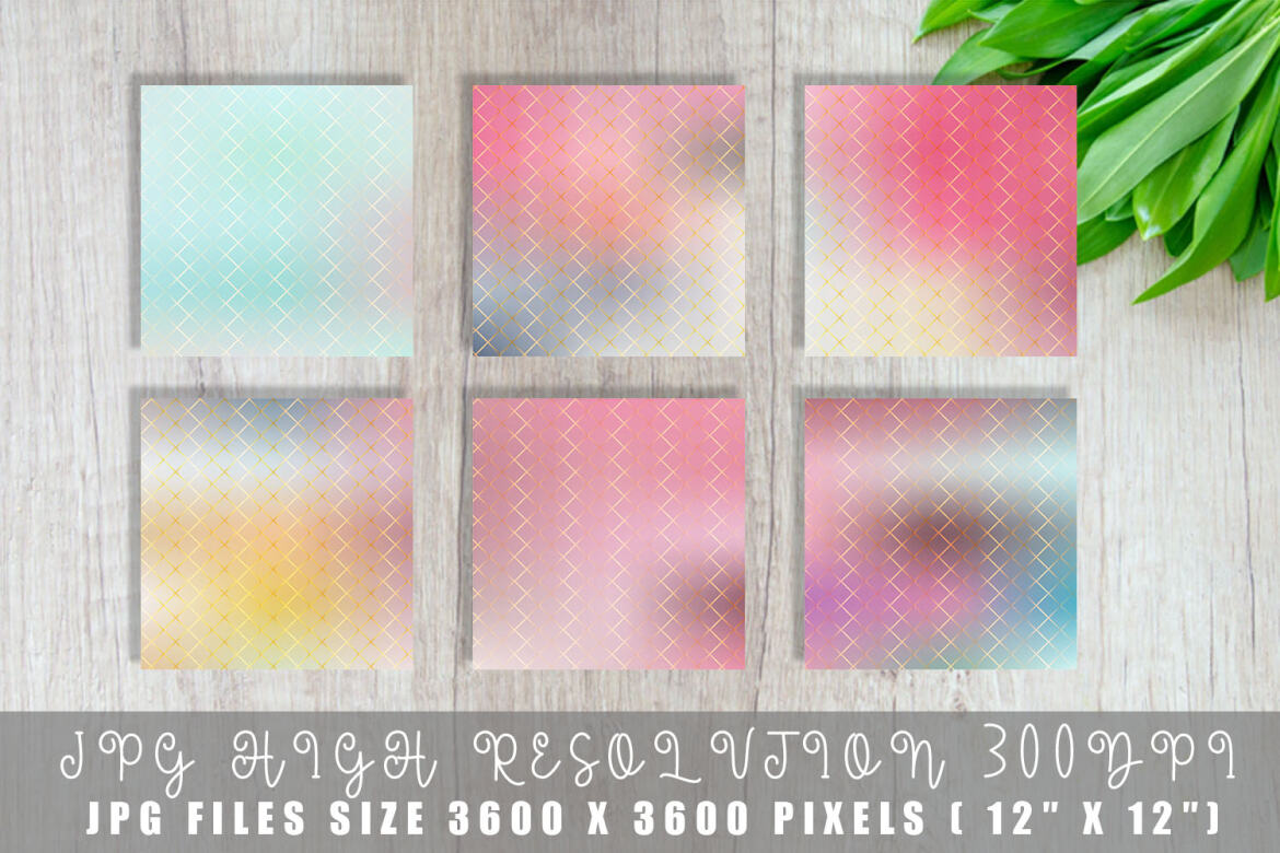 Grid Pattern with Gradient - FREE Digital Papers - view 3