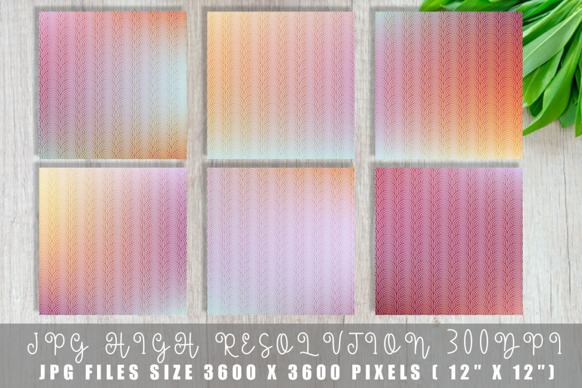 Art Deco Pattern with Gradient - FREE Digital Papers - view 4