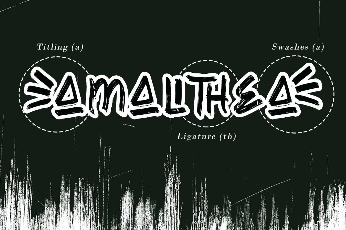 Amallthea FREE Natural Brush Font - view 6