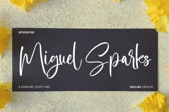 Miguel Sparks FREE Script Font
