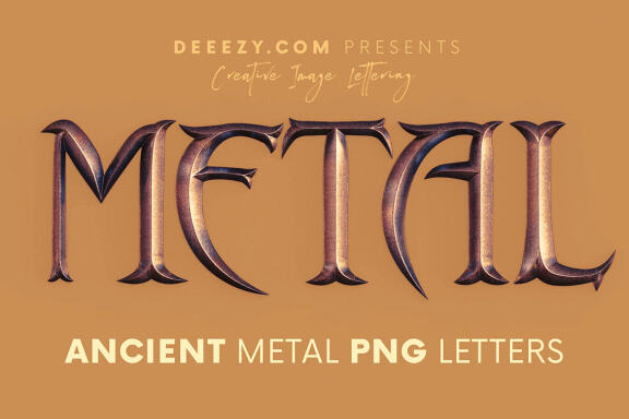 Ancient Metal FREE Alphabet