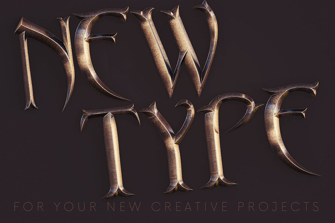 Ancient Metal FREE Alphabet - view 4