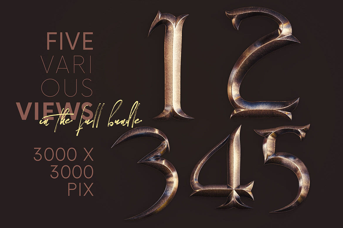 Ancient Metal FREE Alphabet - view 3