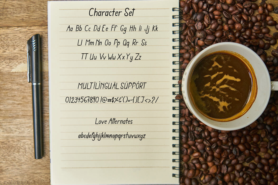 Romantic Diary FREE Font - view 5