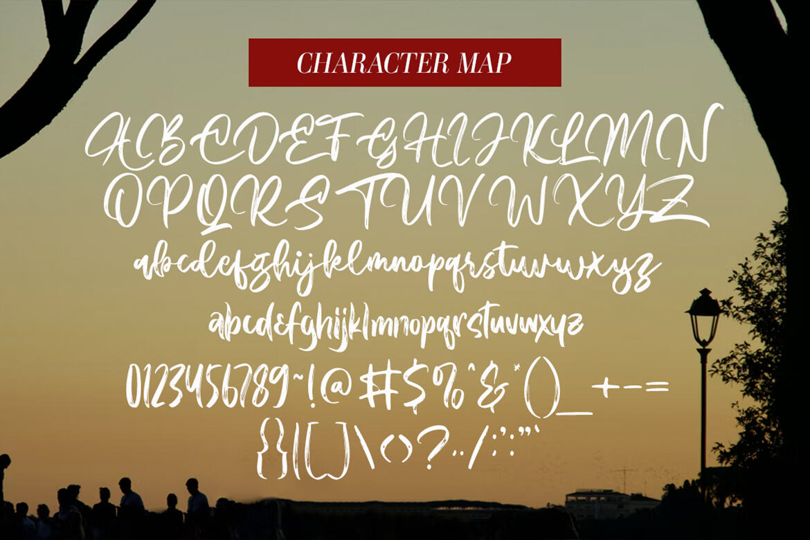 Shoburg Textured Brush FREE Font - view 2