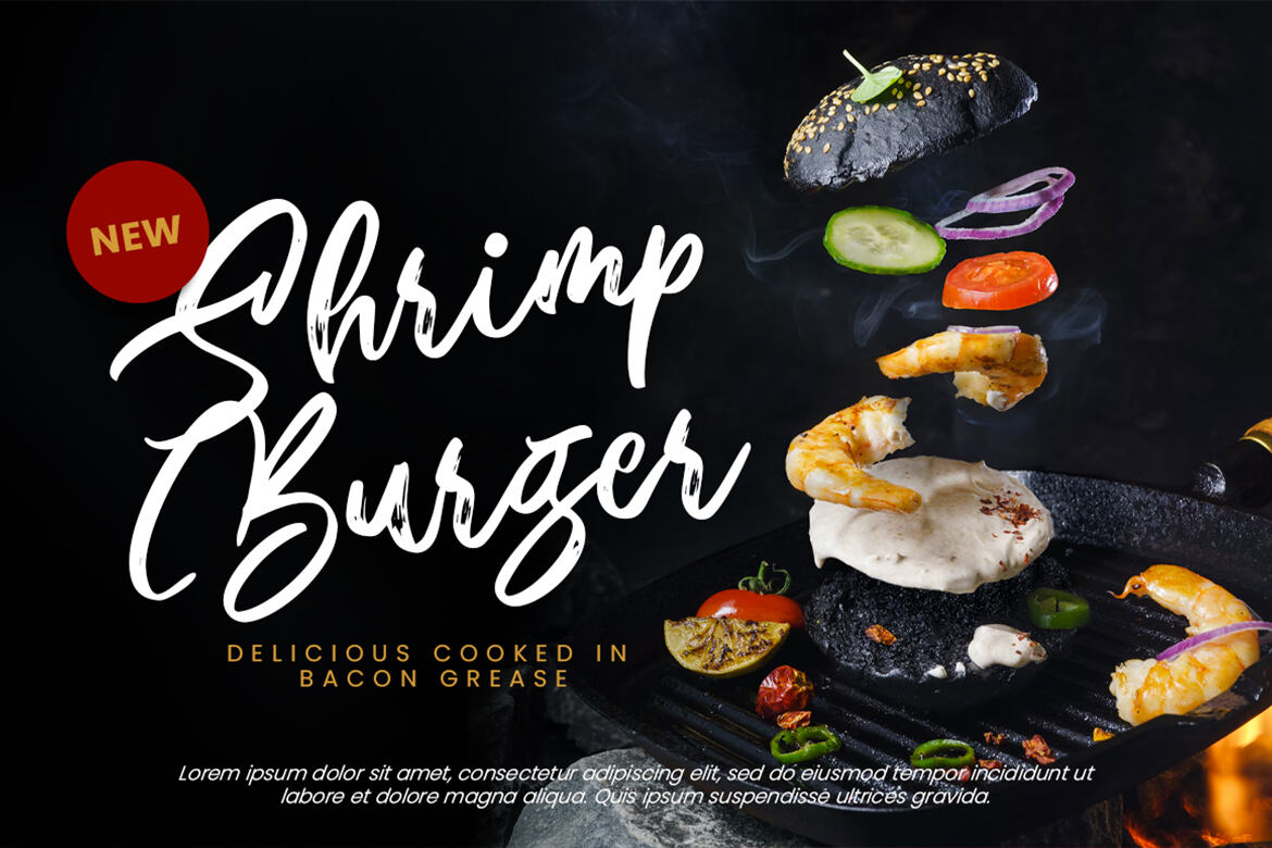 Shoburg Textured Brush FREE Font - view 7