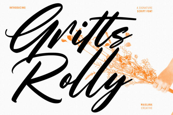 Gritts Rolly FREE Script Font - view 1
