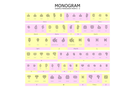 Free Monogram a-z