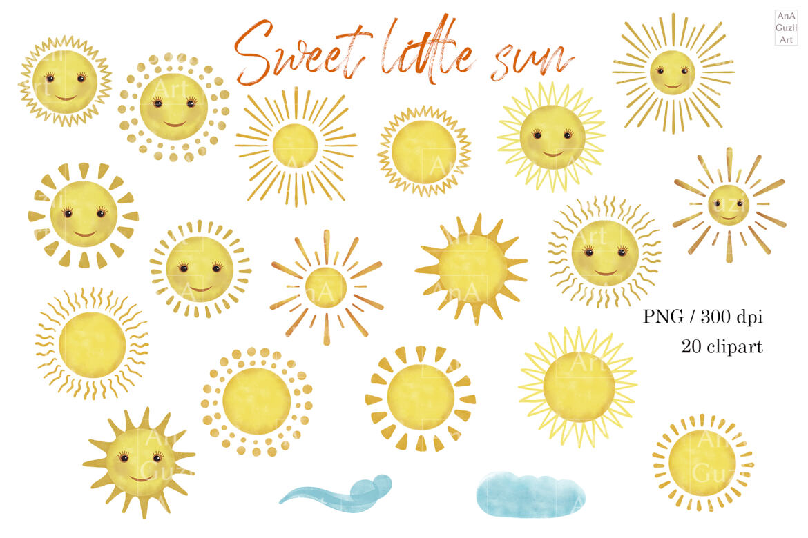 Cute Suns FREE Clipart - view 4