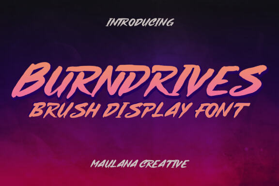 Burndrives FREE Brush Font
