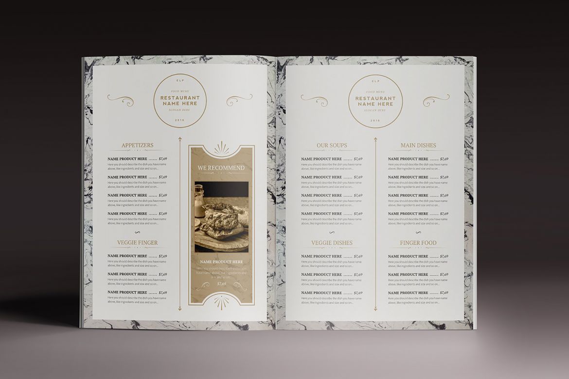 Classy Food Menu 7 Template alternate