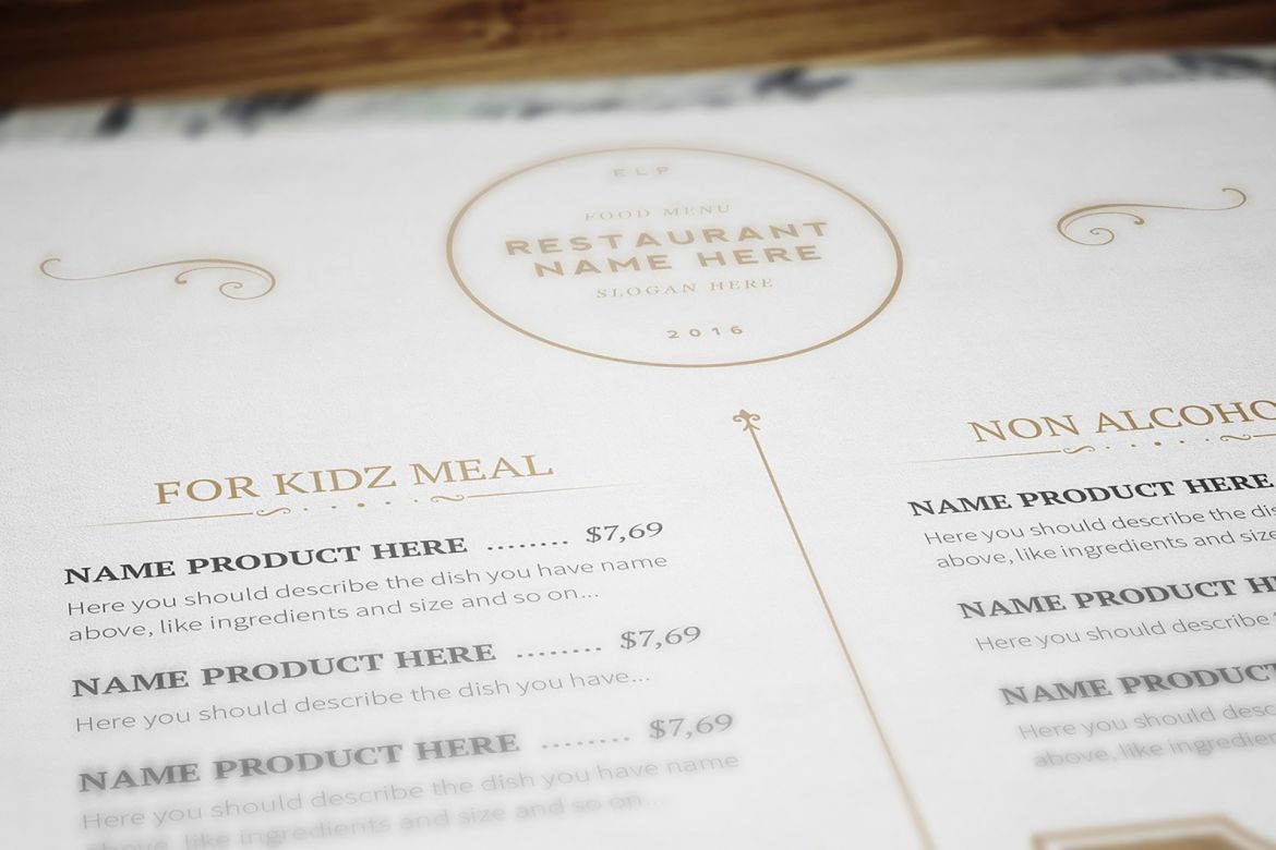 Classy Food Menu 7 Template - view 8