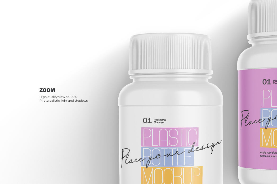 Plastic Container - Pills Bottle - Free PSD Mockup alternate