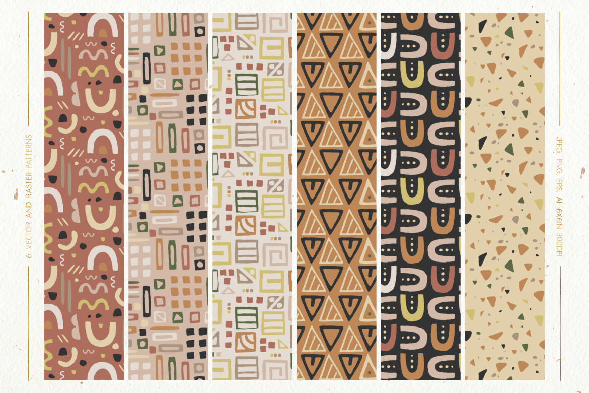 6 Abstract Elements - FREE Patterns alternate