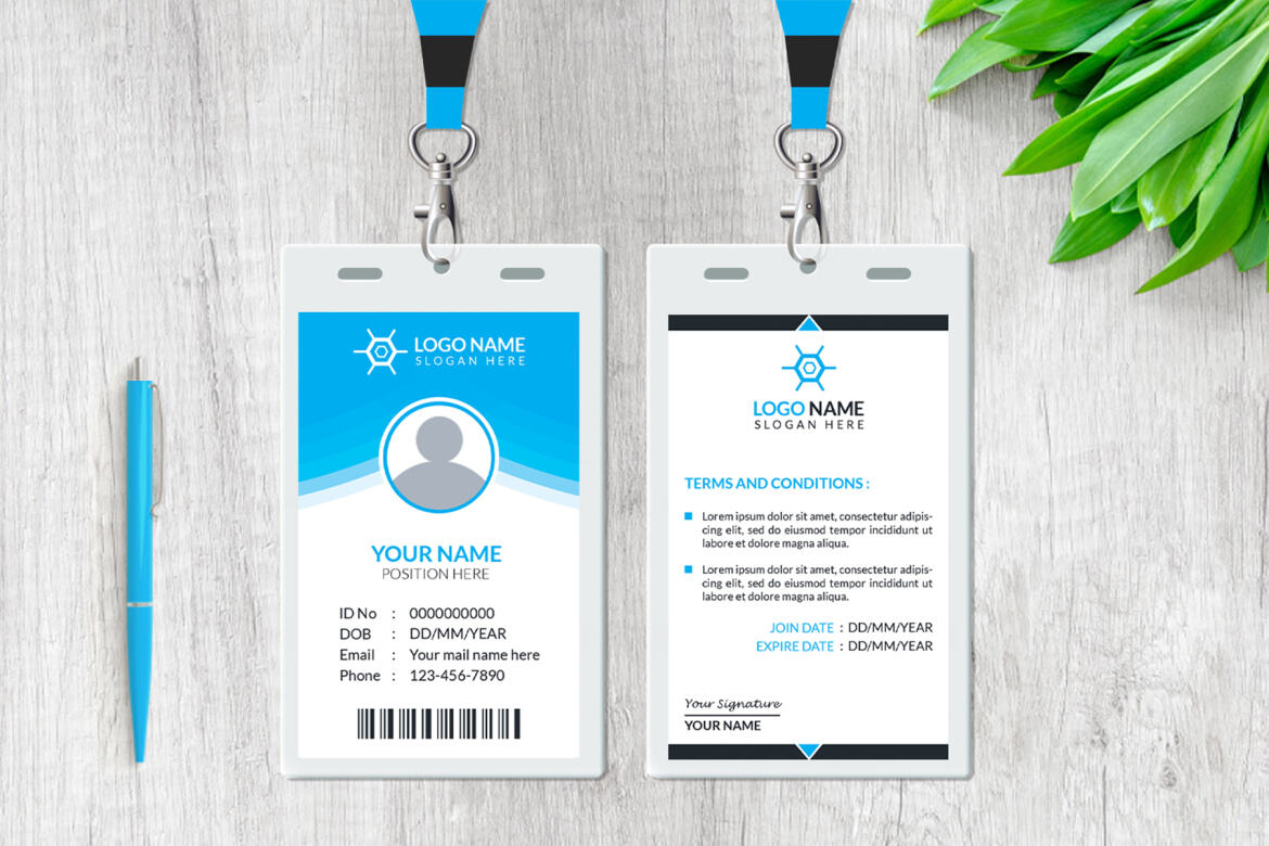 Modern ID Card Design - FREE Template alternate