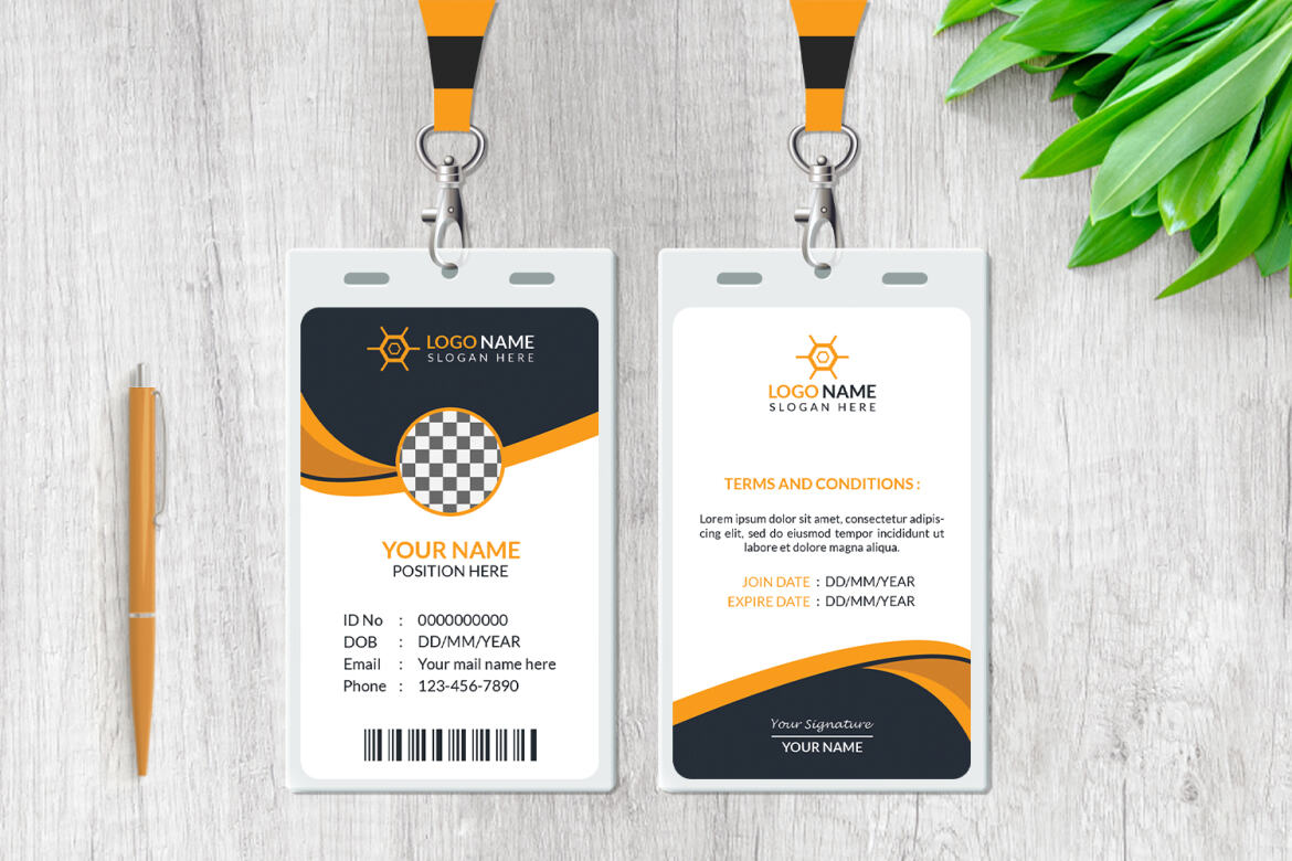 Clean ID Card - FREE Template - view 3