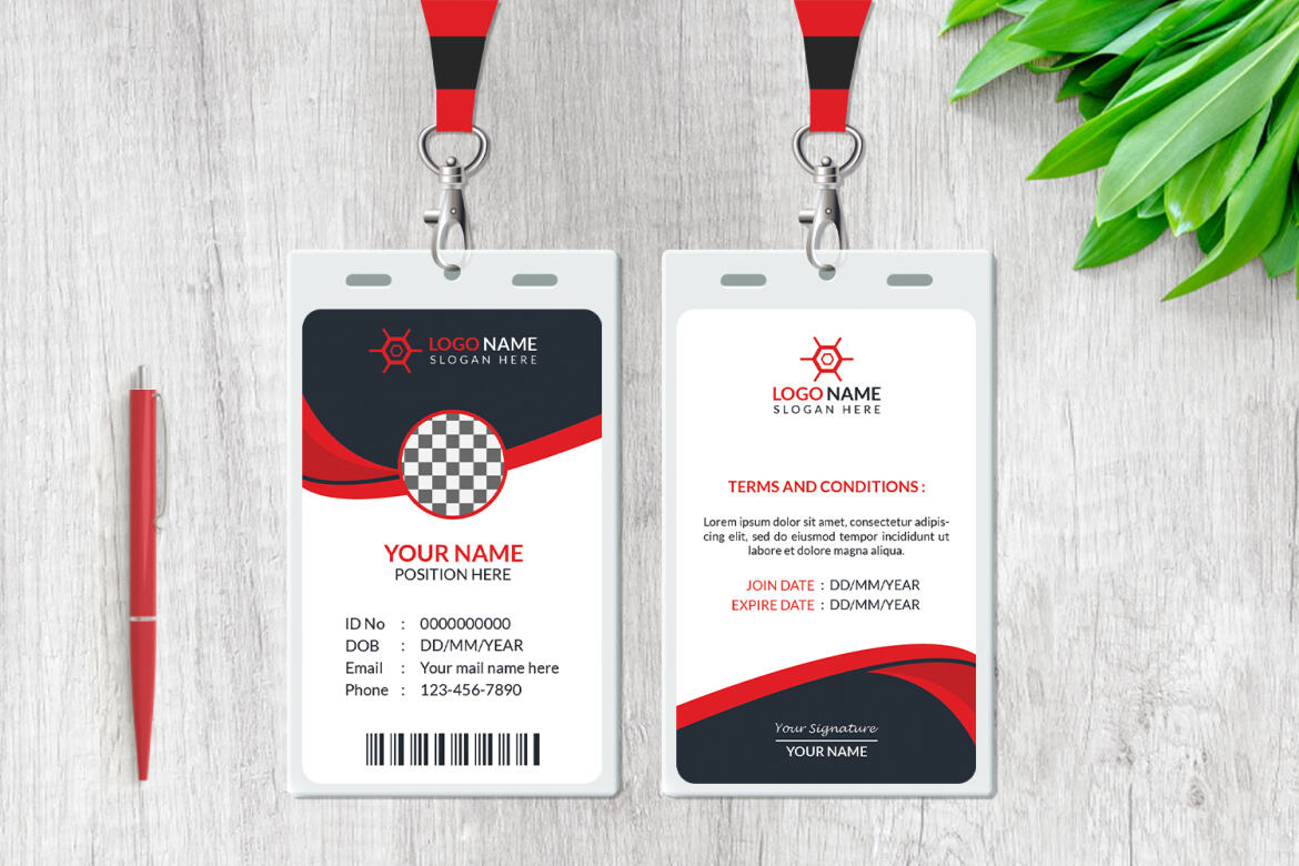 Clean ID Card - FREE Template - view 4