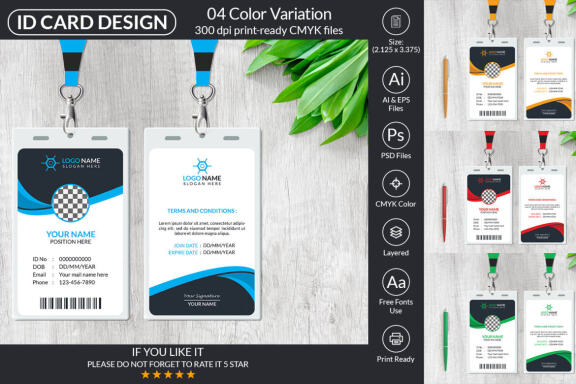 Clean ID Card - FREE Template