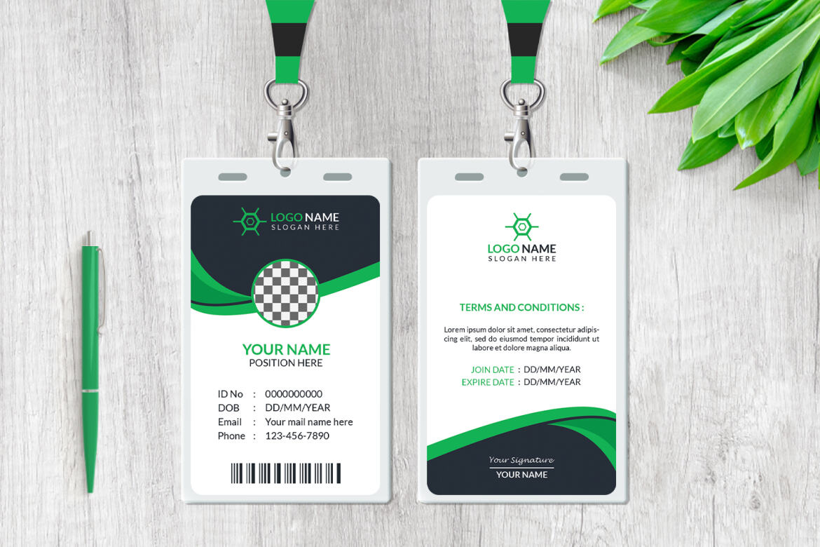 Clean ID Card - FREE Template alternate