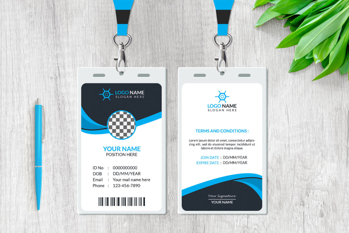 Clean ID Card - FREE Template - view 2