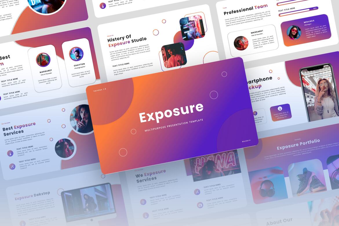 Exposure - FREE Multipurpose Business PowerPoint Template - view 6