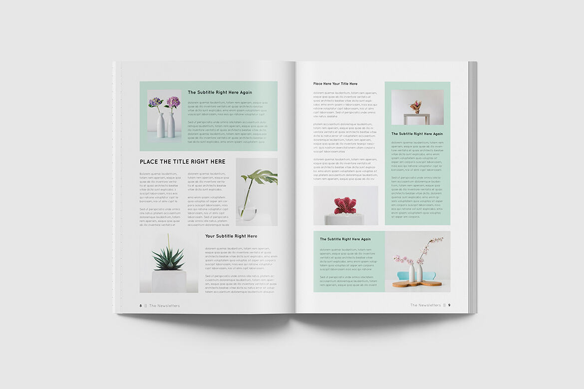 Indesign Newsletter - FREE Template - view 5