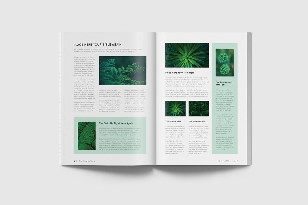 Indesign Newsletter - FREE Template - view 4