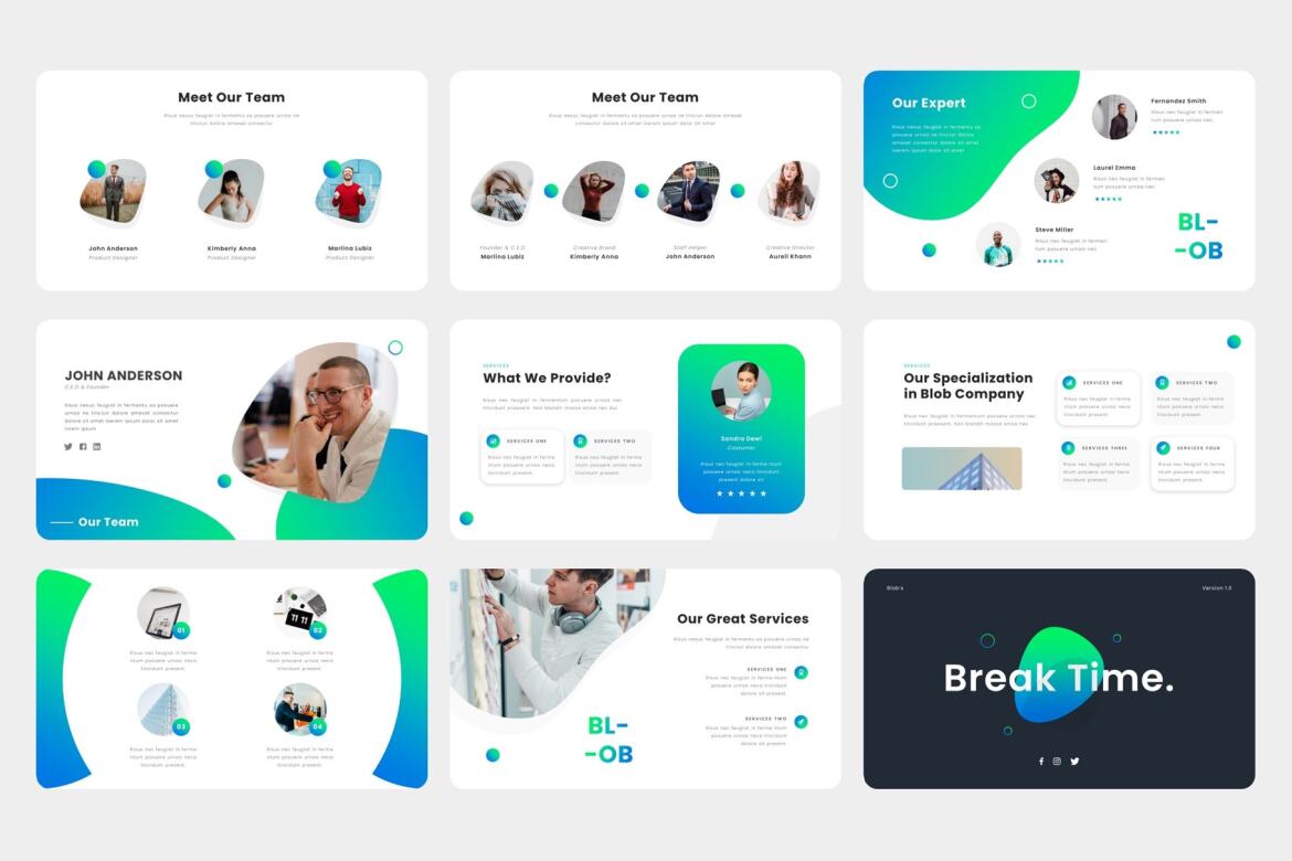 Blob - FREE Google Slides Template - view 3