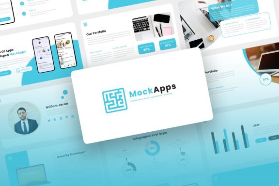 MockApps - FREE Mobile App & SAAS Keynote Template