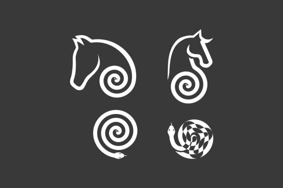 Horse & Snake - Free Logo Shapes
