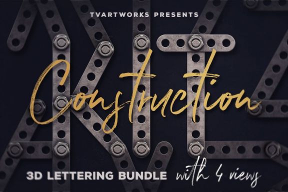 Construction Kit 3D Lettering