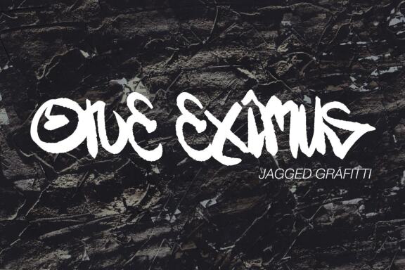 One Oximus - Jagged Graffiti FREE Font