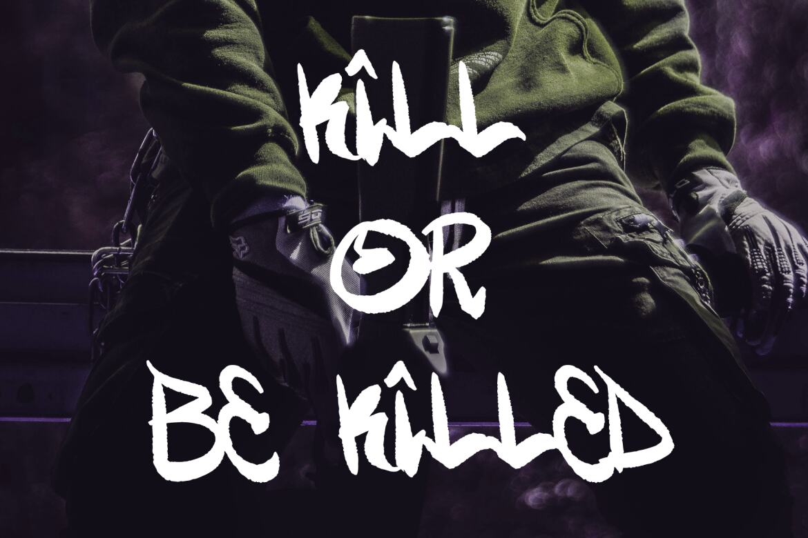 One Oximus - Jagged Graffiti FREE Font - view 7