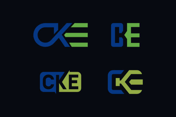 CKE Monogram - Free Logo Shapes